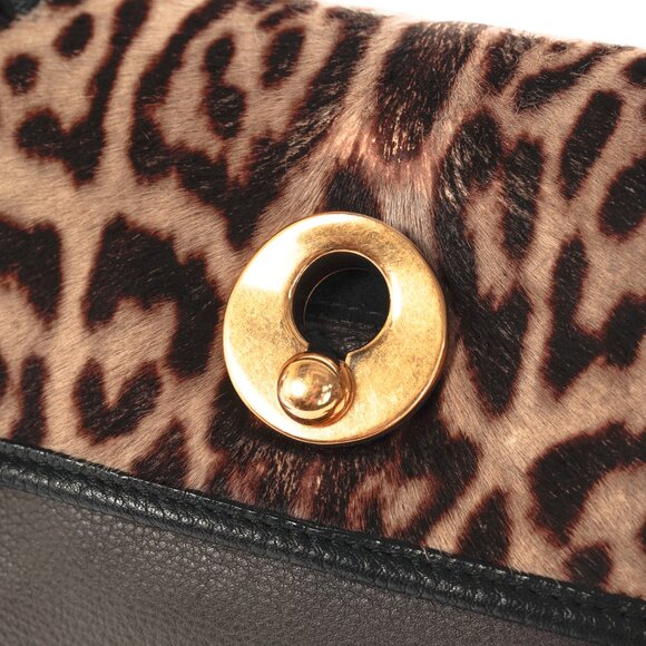 Yves Saint Laurent Small Muse Two Grey Leopard-Calf Hair 2-Way Top-Handle Bag - Picture 10 of 13